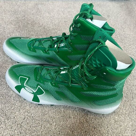 Men’s Under Armour Highlight MC Green Football Cleats Size 13 3000177-103 NEW - Picture 4 of 12